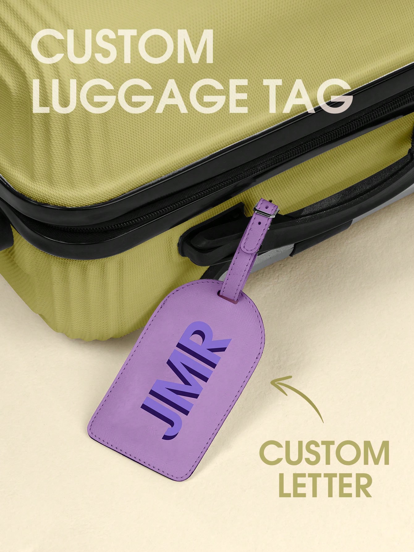 It Travel Accessories - Персонализированная багажная бирка с инициалами, кожаная