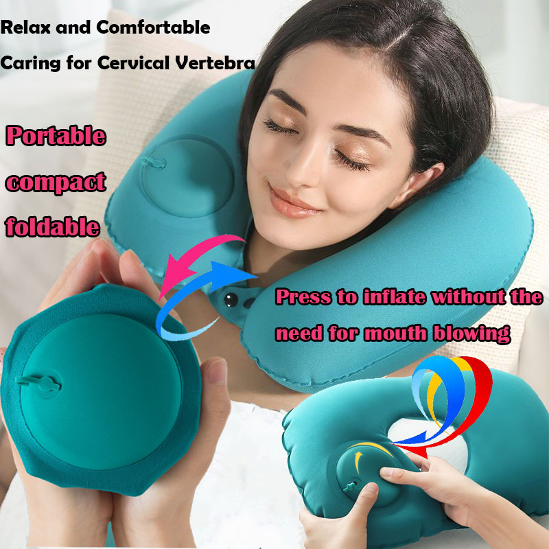 Travel Accessories Pillow - Портативная надувная подушка для шеи с