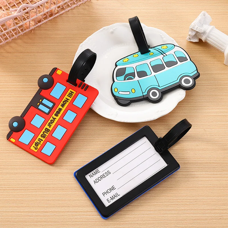 Travel Accessories Pack - Милые мультяшные автомобили, ПВХ, силиконовые багажные