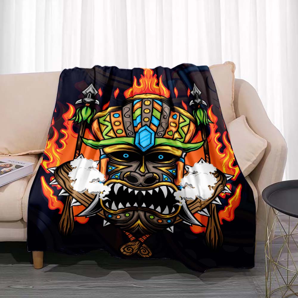 Модное фланелевое одеяло Tiki  – обзор и цена Travel Accessories Hawaii