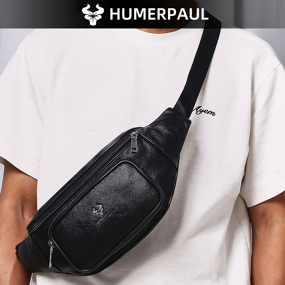Мужская поясная сумка HUMERPAU – обзор и цена Travel Accessories Leather